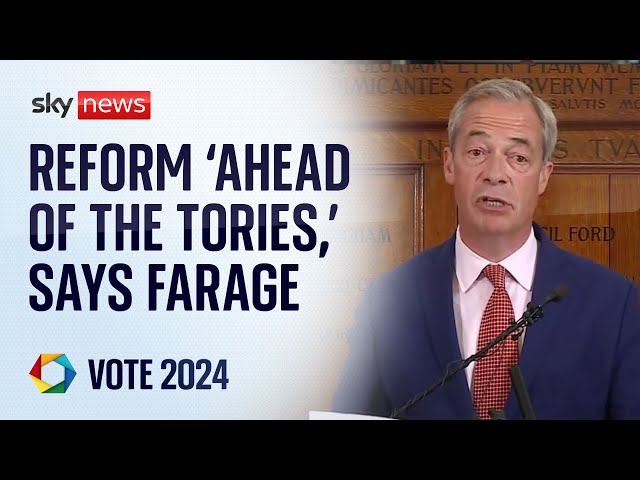 ⁣'A Tory vote is now a wasted vote - we are now the real opposition,' Nigel Farage claims