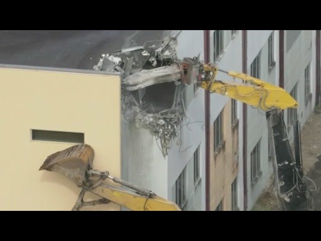 ⁣Demolition underway on Parkland school building where 17 died in Valentine's Day 2018 shooting
