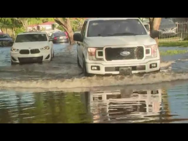 ⁣Hard hit North Miami neighborhoods dealing with standing flood waters, slow drainage