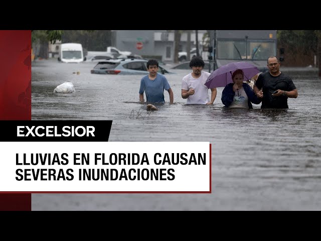 ⁣Florida bajo el agua por severas inundaciones causadas por lluvias