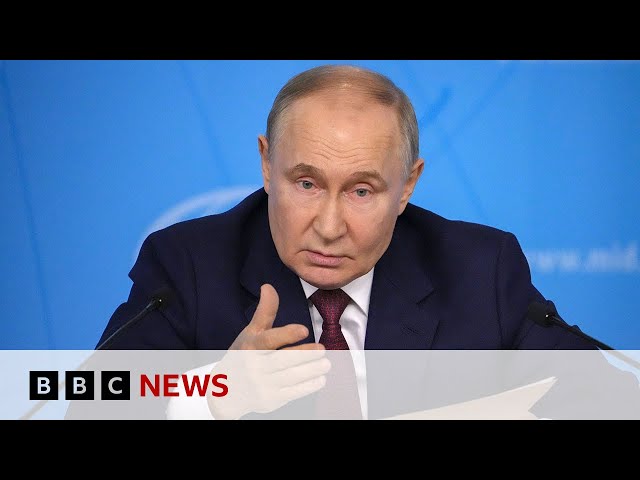 ⁣Vladimir Putin lays out terms for Russian ceasefire in Ukraine | BBC News