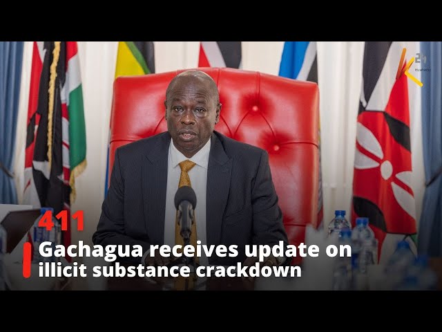 ⁣Gachagua reviews progress in the crackdown on illicit substances
