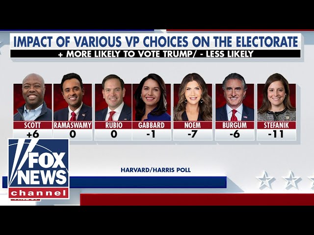 ⁣Poll shows one clear leader in Trump VP race