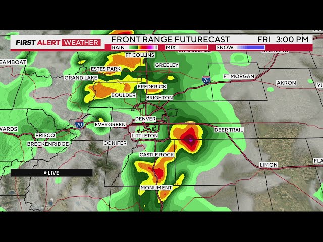 ⁣Severe weather possible along the Front Range Friday afternoon
