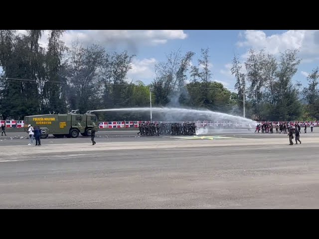 ⁣Ejército Nacional muestra sus nuevos vehículos militares; cinco combatirán las protestas con agua