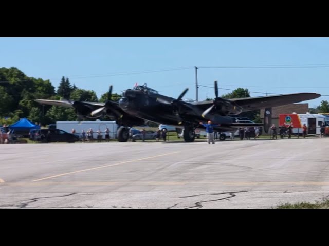 ⁣Iconic bomber makes return flight to former home of Goderich