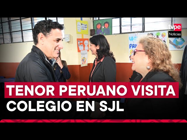 ⁣Sinfonía por el Perú: Juan Diego Flórez visita colegio en SJL para escuchar a niños de orquesta
