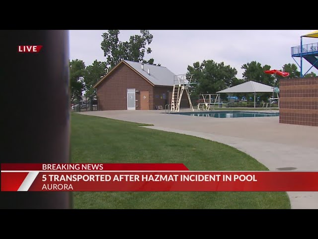 ⁣5 people taken to hospital after pool chemical leak in Aurora