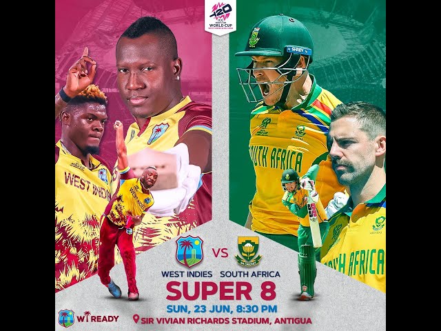 ⁣ICC T20 World Cup: WI To Play South Africa In Super 8 Stage