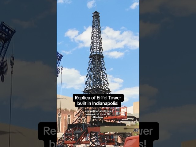⁣Replica of EIFFEL TOWER built in Indianapolis!