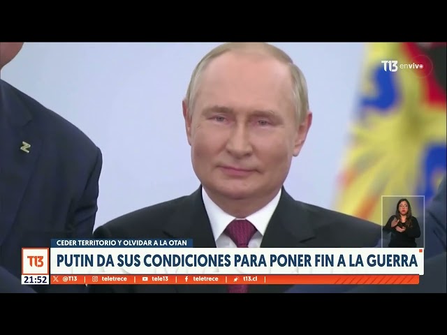 ⁣Vladimir Putin entrega condiciones para poner fin a la invasión en Ucrania