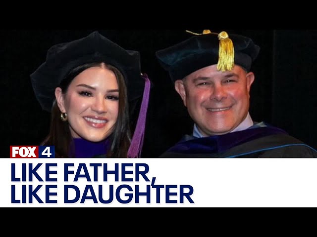 ⁣Daughter follows in father's footsteps by graduating from UNT Dallas School of Law