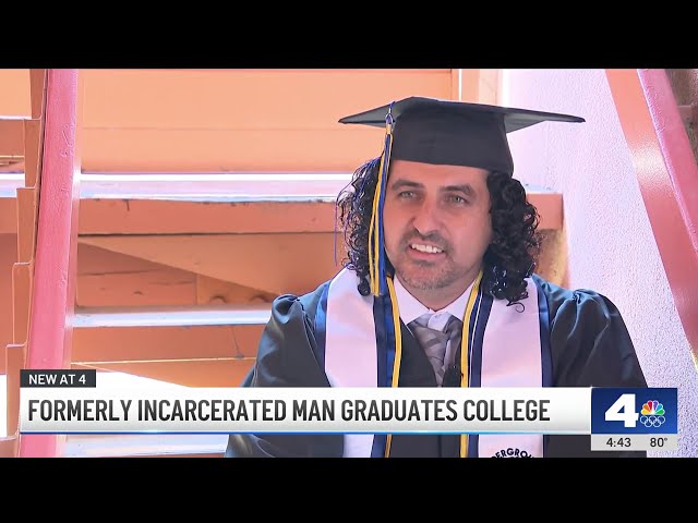 ⁣Ex-inmate convicted of first-degree murder graduates from UC Irvine
