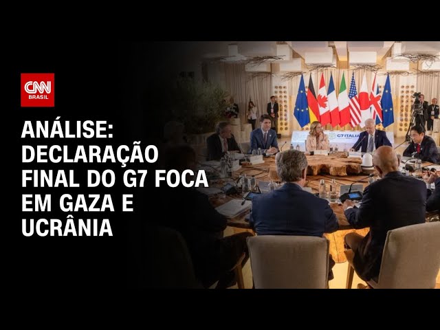 ⁣Análise: Declaração final do G7 foca em Gaza e Ucrânia  WW