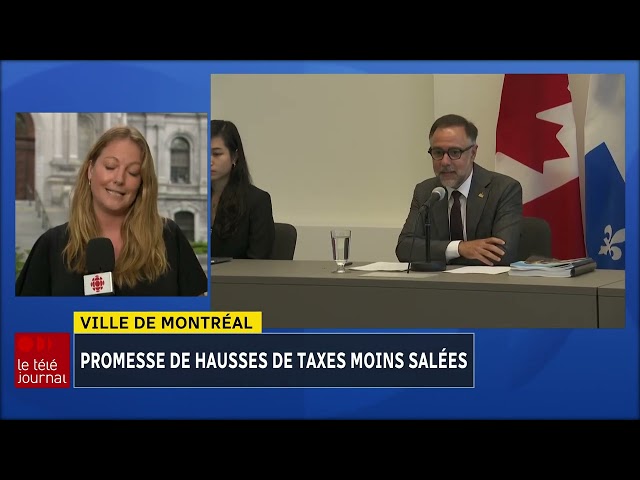 ⁣Ville de Montréal: promesse de hausses de taxes moins salées