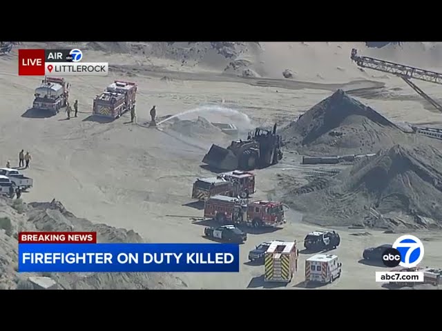 ⁣LIVE: Officials give update after LA County firefighter killed in line of duty in Littlerock
