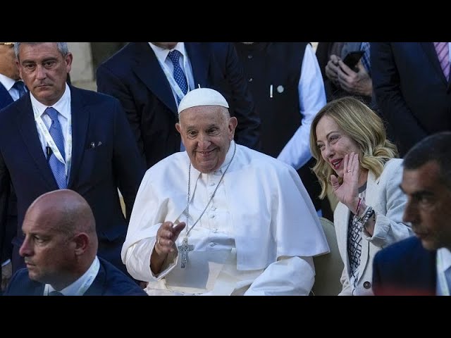 ⁣Pope Francis attends G7 summit in historic first, warns of dangers of AI