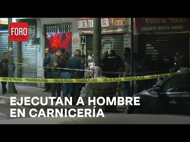 ⁣Matan a hombre en ataque directo en una carnicería de Iztacalco, CDMX - En Una Hora