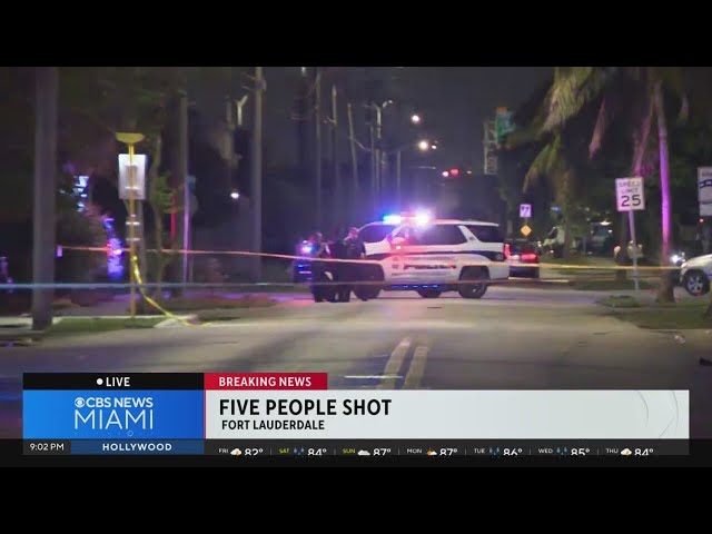 ⁣5 people shot in Fort Lauderdale