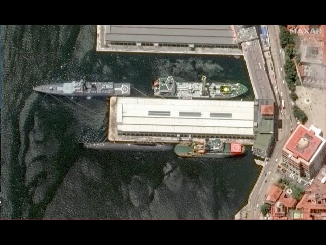 ⁣Fotos de satélite muestran lugar exacto en La Habana donde estan barcos rusos y submarino Nuclear