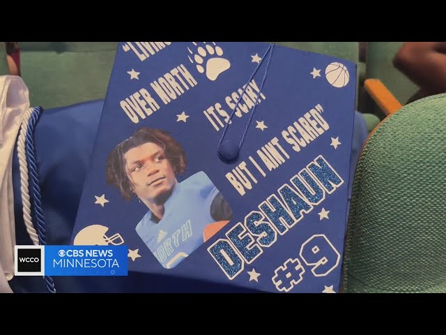 ⁣Gratitude and grief as Deshaun Hill's sister walks the stage at graduation for him at graduatio