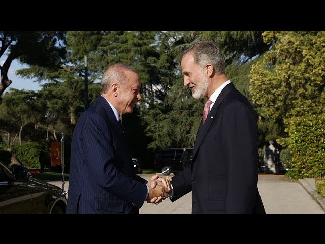 ⁣Spanien: Präsident Erdogan trifft sich mit König Felipe VI.