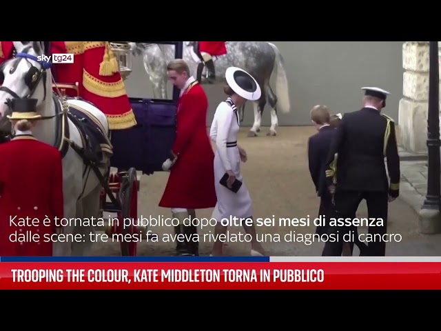 ⁣Trooping the Colour, Kate Middleton torna in pubblico
