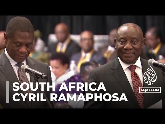 ⁣South Africa unity government: Cyril Ramaphosa re-elected as president