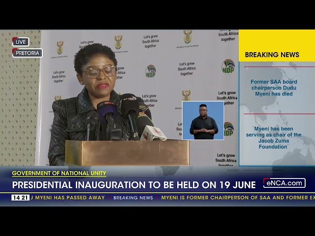 ⁣Presidential inauguration to be held on 19 June