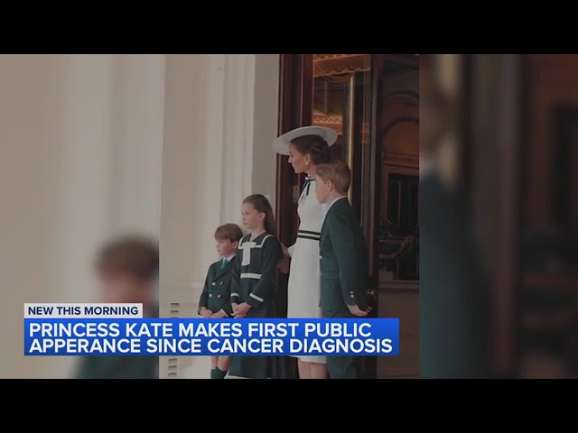 ⁣Kate Middleton makes 1st public appearance since cancer diagnosis