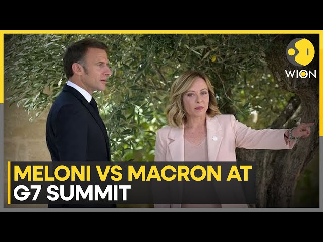 ⁣G7 Summit Italy: Meloni-Macron clash at G7 summit | Cold stares and sniping at summit | WION