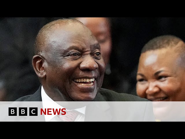⁣Cyril Ramaphosa re-elected as South African president | BBC News