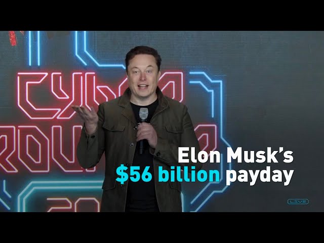 ⁣Elon Musk's $56 billion payday