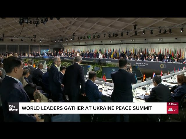 ⁣World leaders gather at Ukraine peace summit