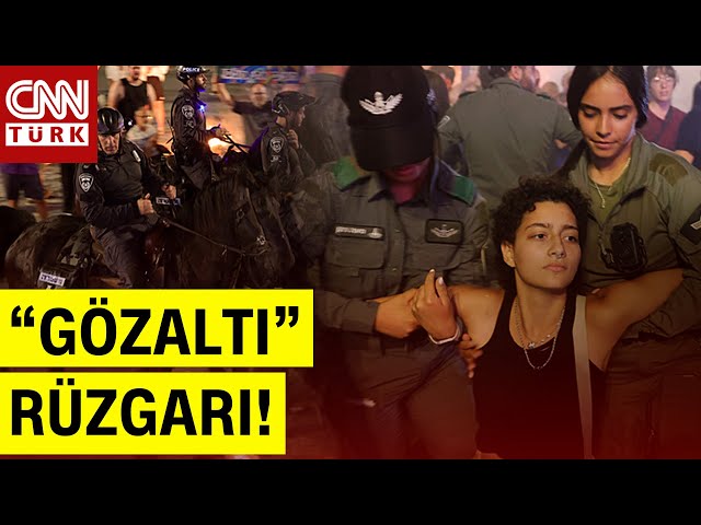 ⁣İsrail Polisi Göstericileri Böyle Püskürttü! "Netanyahu" Öfkesine "Gözaltı" Çözü