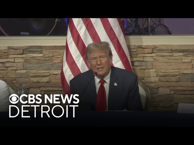 ⁣Donald Trump makes first Michigan visit post-conviction