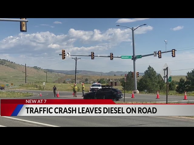 ⁣100 gallons of diesel fuel spill on US 36 after head-on crash