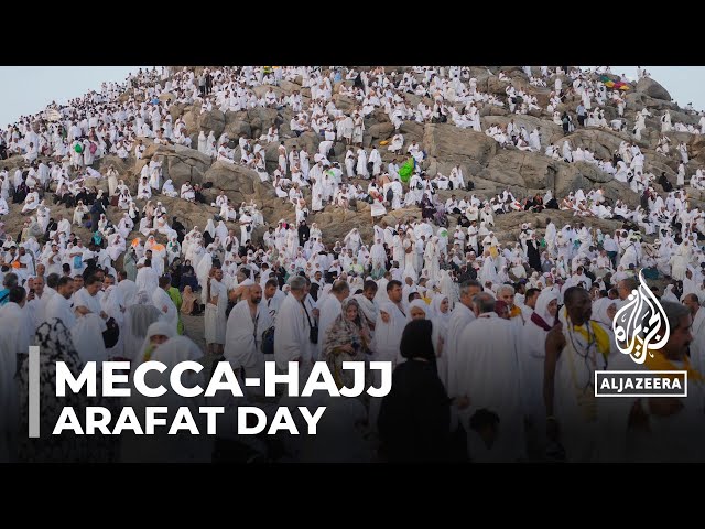 ⁣Muslim pilgrims converge on Mount Arafat for holiest day of Hajj