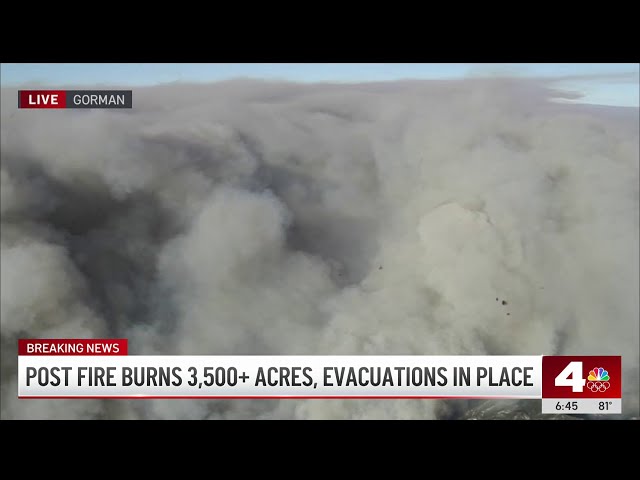 ⁣Gorman-area fire burns at least 3,500 acres