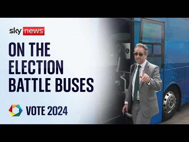 ⁣General Election 2024: On the battle buses