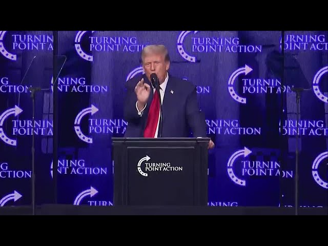 ⁣Donald Trump speaks in Detroit at Turning Point event