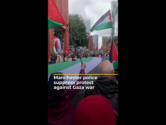 ⁣Manchester police suppress protest against Gaza war | AJ #shorts