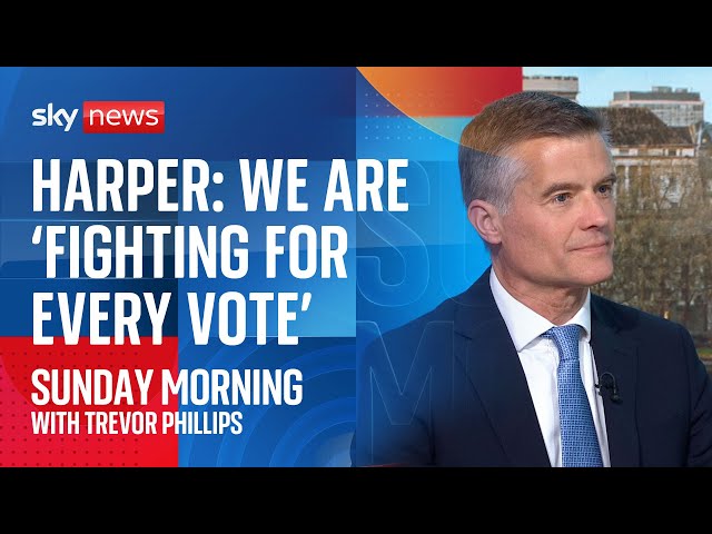 ⁣Conservative minister Mark Harper won't say if he thinks the Tories will win general election