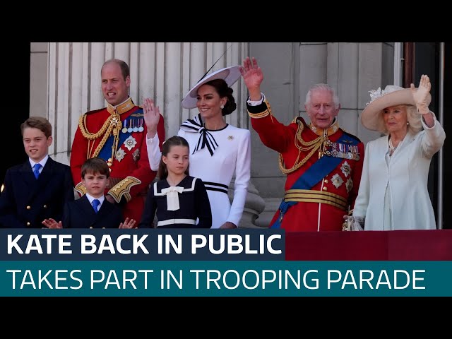 ⁣Kate makes first public appearance since cancer diagnosis at Trooping the Colour | ITV News