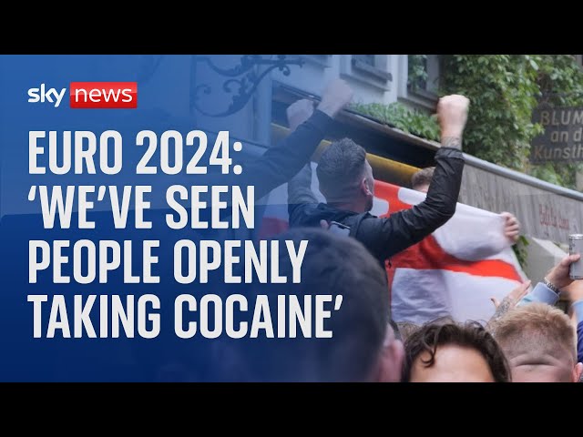 ⁣Euro 2024: 'We've seen people openly taking cocaine' - UK police monitoring fans in G