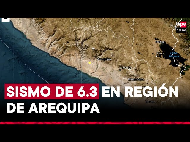 ⁣Sismo en Arequipa: Se registró movimiento telúrico de magnitud 6.3 en la provincia de Caravelí