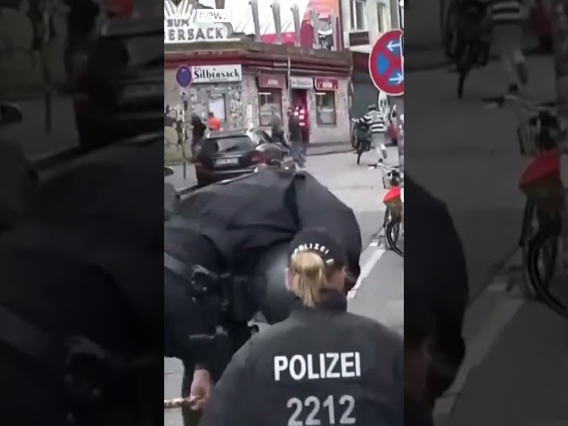 ⁣Axe-wielding man shot by police near Euro 2024 fanzone in Hamburg