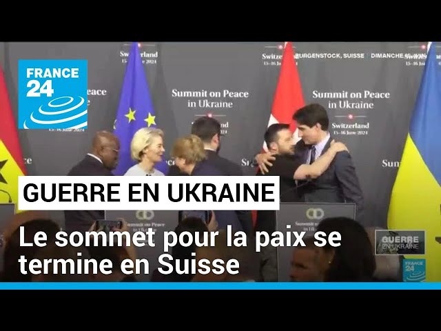 ⁣Le sommet pour la paix en Ukraine se termine en Suisse, les suites diplomatiques incertaines