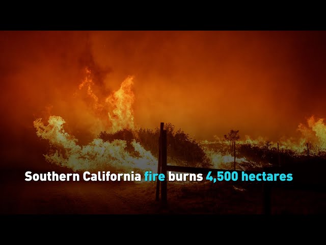 ⁣Southern California fire burns 4,500 hectares