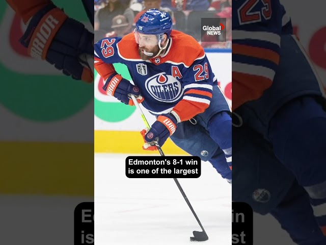 ⁣Edmonton Oilers stay alive in Stanley Cup final with 8-1 victory over Florida Panthers  #game4